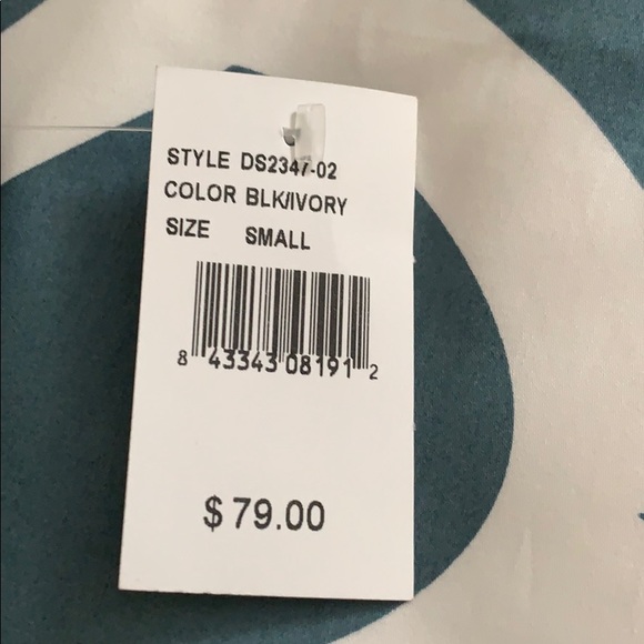 Collective Concepts tunic top - in black and tan print - Picture 6 of 6